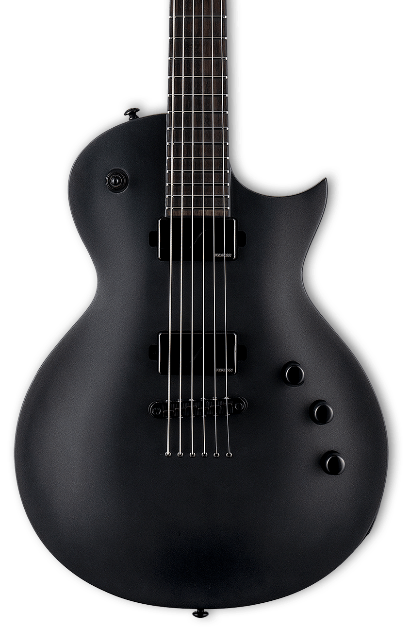 ESP LTD Deluxe EC-1000 Baritone Electric Guitar in Charcoal Metallic Satin